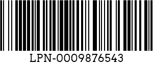 कोड 128 barcode example