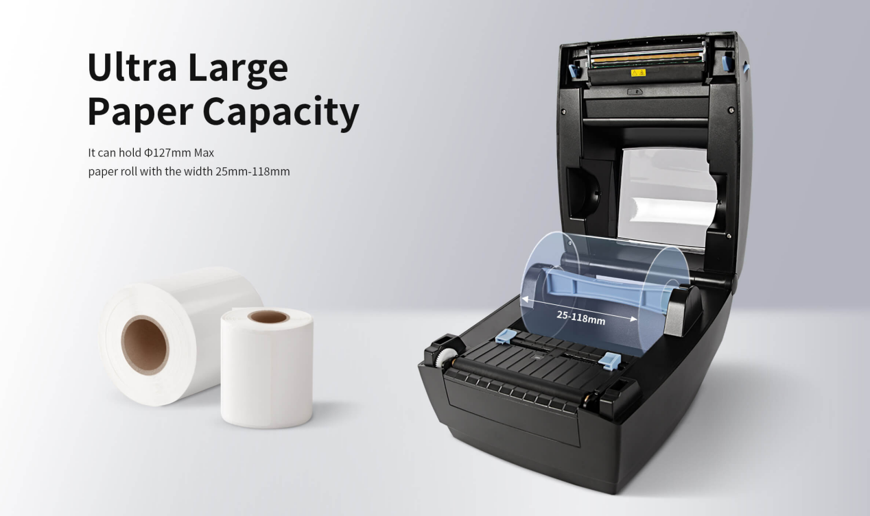 idprt SP420 तापमान स्पार्टिंग लेबुल प्रिंटर के साथ एक बड़ा कागज कार्पार्टीमेंट.png